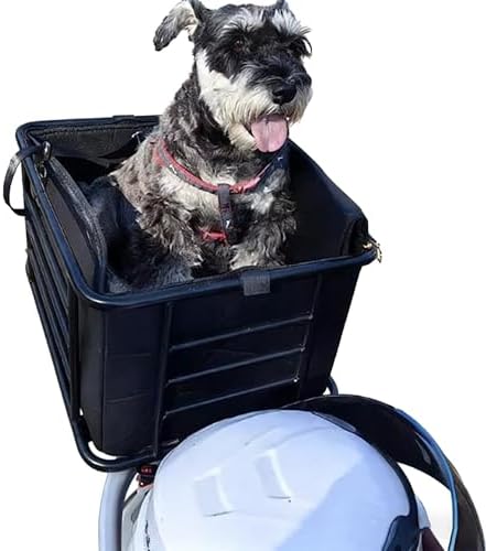Dog Bike Basket for Rear Rack – Heavy-Duty Pet Bike Carrier with ...