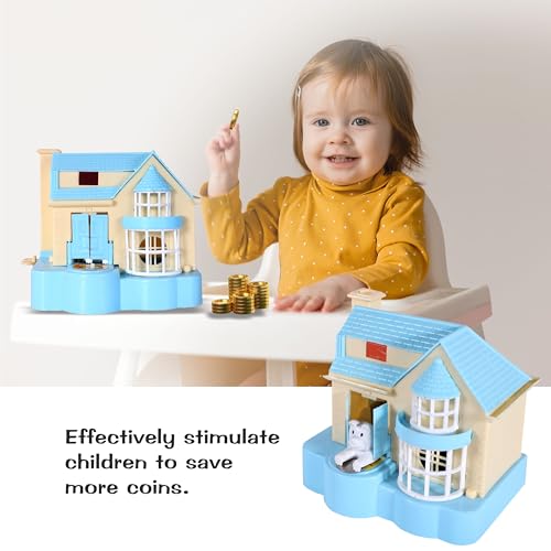 Image of Toyzone Impex Pvt Ltd Puppy House Coins Bank Blue |Classic Puppy House Toy | Coin Stealing Puppy House |House of Puppy | Coin Collecting Saving Bank for Kids |for 3+ Year