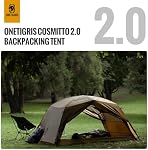 OneTigris COSMITTO 2 Person Backpacking Tent Shelter- Free Standing Lightweight Waterproof 3 Season Camping Tent for Outdoor Hiking Mountaineering