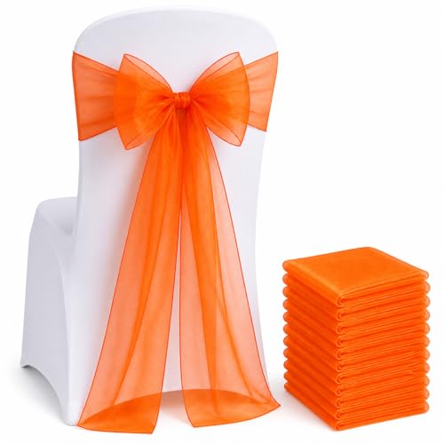Lot de 25 nœuds en organza pour décoration de chaise, mariage, réception, événements, banquets...
