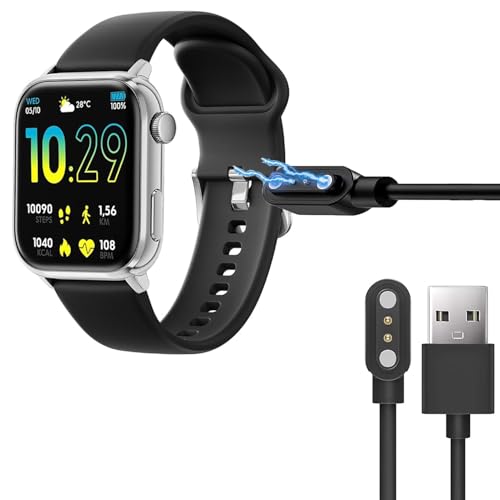 Blueshaweu Ladekabel Kompatibel mit Ice-Watch - ICE smart 2.0 - Connected Watch (1,96 inch), Kabel Ladegerät Ladestaion Kompatibel für ICE smart 2.0 (1,96 inch) (schwarz)