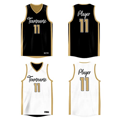 Custom Reversible Basketball Jersey Mesh Performance Uniform Personalized Printed Name Number for...