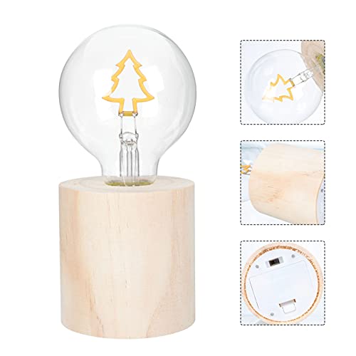Uonlytech Mesa De Madeira Da Árvore de Natal Do DIODO EMISSOR de Luz Da Lâmpada 3D Crianças Quarto N