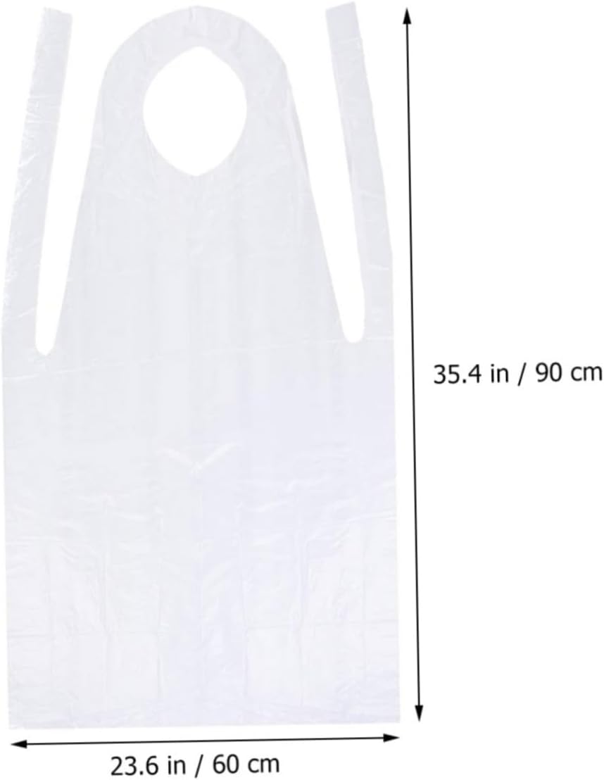 Disposable Plastic Aprons Waterproof Sleeveless Apron for Cooking Painting Cleaning, Pe Material, 300pcs Pack for Home and Commercial Use