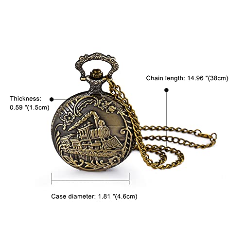 Reloj de bolsillo de mapa de Merodeador con mecanismo de cuarzo y cadena clásica de JewelryWe 5