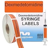 Étiquettes de seringue anesthésique dexmédétomidine, boîte de 800 étiquettes en rouleau (n...