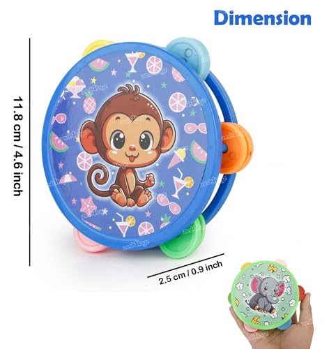 Image of Zest 4 Toyz Musical Rattles for Baby 6-12 month with Soothing Bell Sound | Non-Toxic Toys for 6 month old baby Attractive Rattle Sweet Music Playtime Toy Safe for Babies Boys and Girls (Multicolor) - Pack of 1