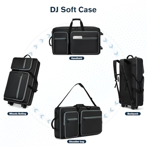 image for Cxinesbag DJ Case with Wheels Compatible with DDJ FLX10/1000/1000SRT/R