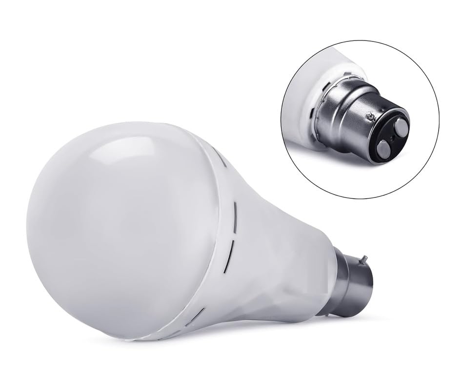 Image of Lebnon HENONEX 12 watt LED Bulb | AC-DC Emergency Inverter Bulb with 4 Hours of Battery Backup | B-22 Base (B-22) (2)