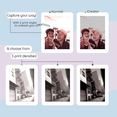 Image of kiimento Instant Print Digital Camera, Ink-Free Thermal Printing with 4 Color-Themed Paper Options, 2.4 inch HD Screen, Selfie Lens, 48MP Photo, 1080p Video, 32GB Memory Card - Model P2 (Mint)