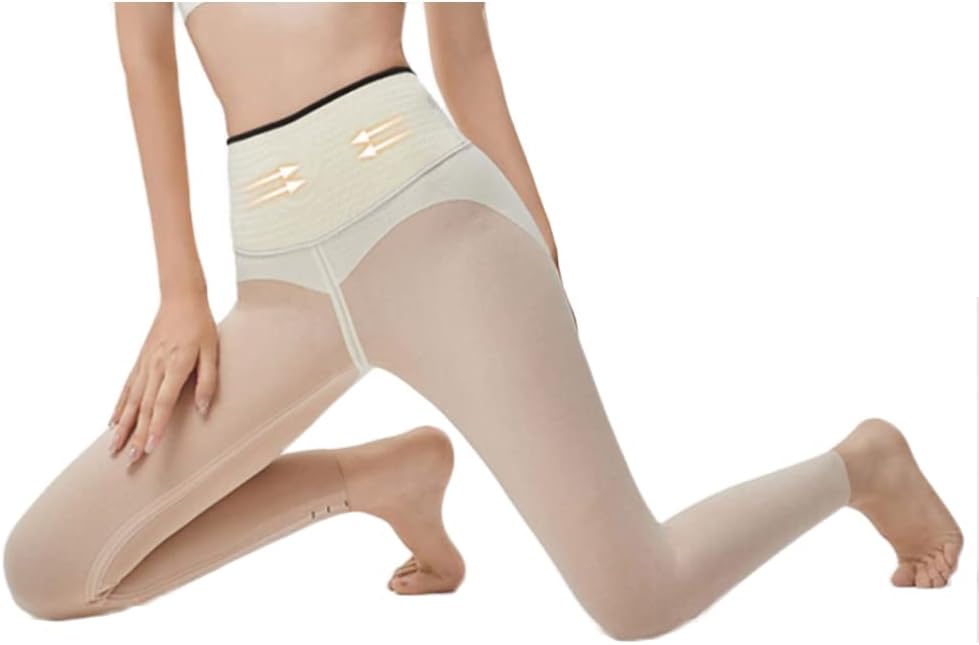 HSQSMWJ Fleece Lined High Waist Yoga Leggings for Women Long Johns Stretchy Winter Thermal Underwear Bottoms Pants M-2XL