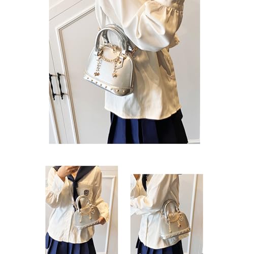 Bolso tote para mujer, mochila de cuero, bolso bandolera, bolso de mano para boda, baile de graduación, fiestas, trabajo y viaje (Estilo 517) miniatura 2