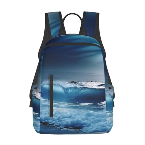 Sac à dos paysage marin grand volume pour soulager le dos des ados