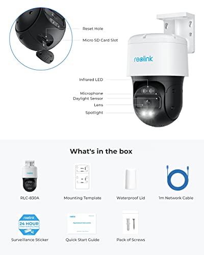 Reolink Rlc-830A - 4K Ptz Poe Camera System, Outdoor Ip Security Camera, 355° Pan & 90° Tilt, Digital Zoom, Smart Detection, Auto-Tracking, 2023 New Released, Secured Local Storage, Color Night Vision #TOP6