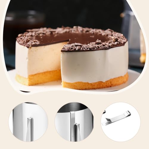 Anillo para pastel ajustable y resistente de acero para repostería casera 5