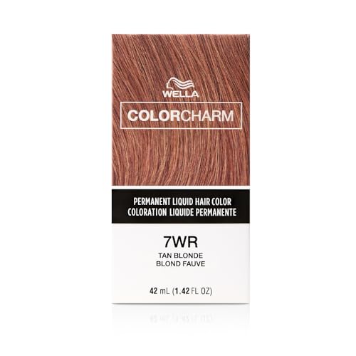 COLORCHARM Permanent Liquid Hair Color for Gray Coverage| 7WR Tan Blonde | 1.4 Fl Oz