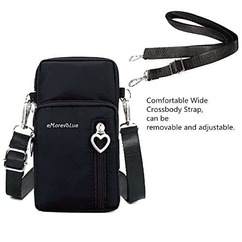 Emorevalue Phone Purse For Samsung Galaxy S23 S22 Ultra/Plus, S21 S20 Ultra/Fe, Note 20 Ultra, A14 5G, A13 5G, A53 5G, A42 5G, A02S A03S A04S A12, Iphone 14 13 Pro Max, Crossbody Bag Pouch (Blue) #TOP4