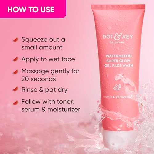 DOT & KEY Watermelon Super Glow Gel Face Wash With Vitamin C&Cucumber|Face Wash For Glowing Skin|Oil Free Face Wash|Removes Excess Oil&Dirt|For... - Image 6