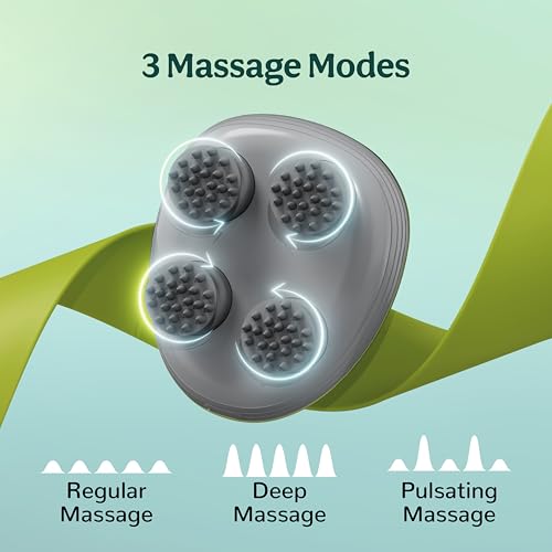 Image of Caresmith Revive Scalp Massager | 96 Silicon Kneading Points with Detachable Heads | Scalp, Body & Head Massager for Hair Growth (Green)