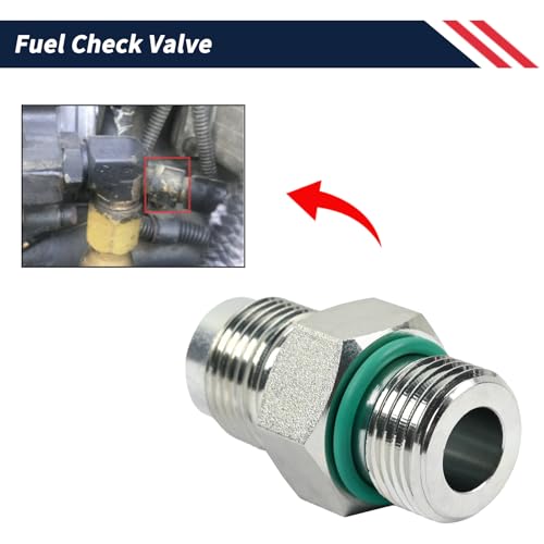 Promrmr Fuel Check Valve w/Gasket Replace 042211 3348332 Fit for Cummins N14 Diesel Engine Fuel Pump Straight Flow Aluminum Prevents Fuel Backflow by Promrmr - Used condition - Image 4