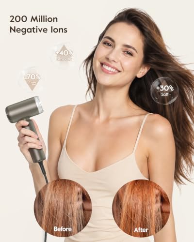 Image of slopehill Dual Voltage Travel Hair Dryer, Lightweight Ionic Blow Dryer