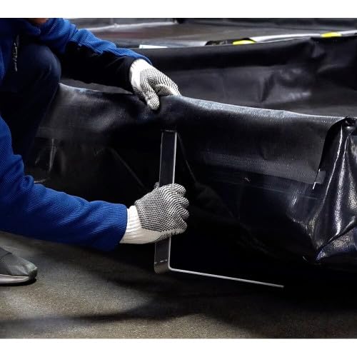 Black Diamond Aluminum L-Bracket Spill Berm, 10'x40', Black, Durable Fabric, Removable Aluminum Stays, 12
