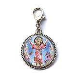 Jesus Christ Divino Nino Catholic Medal,Divine Child Jesus Religious Christian,Friend Gift Bracelet Pendant Zipper Pull Charm with Lobster Clasp Art Photo Zipper Pull Jewelry