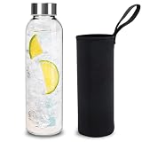 TEGOVE Bouteille d'eau en verre,Gourde Sport 500ml/1PCS -Bouteille d'eau