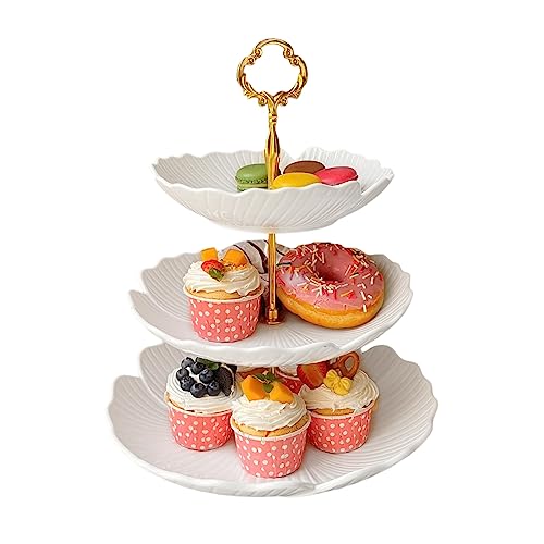 Alzata Per Cupcake 3 Piani In Cartone – Colore Rosa – Ideale Per Buffet, Feste, Matrimoni E Compleanni (Confezione Da 3) - 2