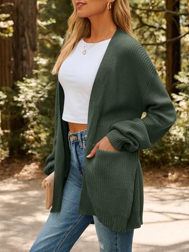 Image of LILLUSORY Womens Oversized Cardigans Soft Knit Cardigan Sweater with Pockets