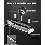 MOSFiATA 8" Super Sharp Professional Chef's Knife with Finger Guard and Knife Sharpener, German High Carbon Stainless Steel EN1.4116 with Micarta Handle and Gift Box - Image 5