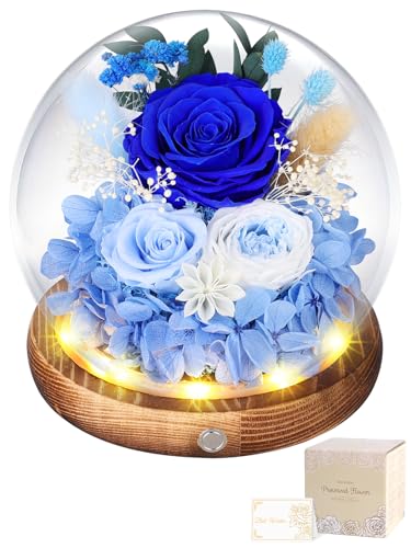 ガラスドームのプリザーブドフラワー