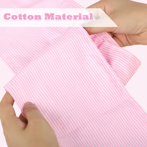 Image of Newborn Swaddle Sash, Soft Cotton Bow Decorative Strap for Swaddles, Adorable Maternity Bow Sash, 70x5.5 Inch, Pink Stripes