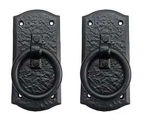 Adonai Hardware Zuriel Antique Iron Door Knocker (2, Black Powder Coated), Adult