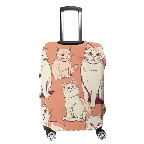 Cat Different Poses Luggage Cover Elastic Luggage Covers for Suitcase Travel Luggage Covers Anti-Scratch Washable Suitcase Sleeve Fits 19-32 Inch Luggage4