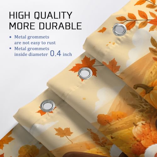 Rideau de douche de qualité supérieure en tissu imperméable motif citrouilles de saison