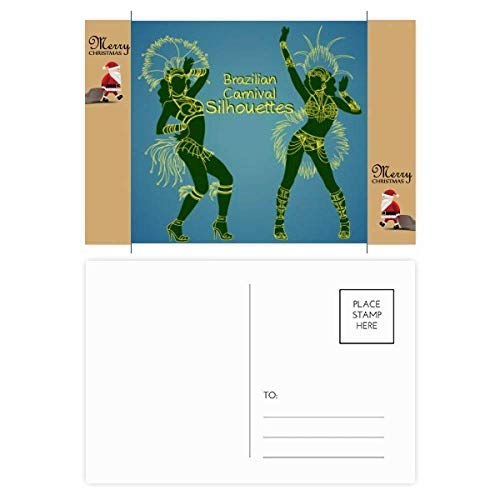 Carte postale de remerciement Père Noël silhouette hula lot 20 pièces correspondance Noël