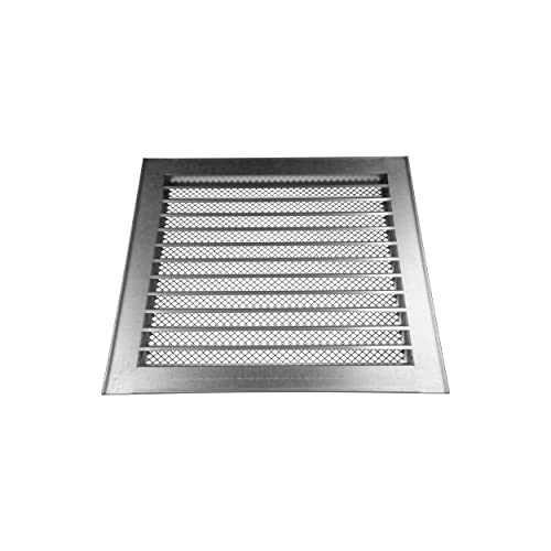 Image of Repa Market 12 x 12 Inch (Vent Opening Size) Heavy-Duty Galvanized Steel Gable Vent - Air Vent Covers with Mesh Screen - Cold Air Intake, Register Vent Cover for HVAC - Outdoor Air Return Grille