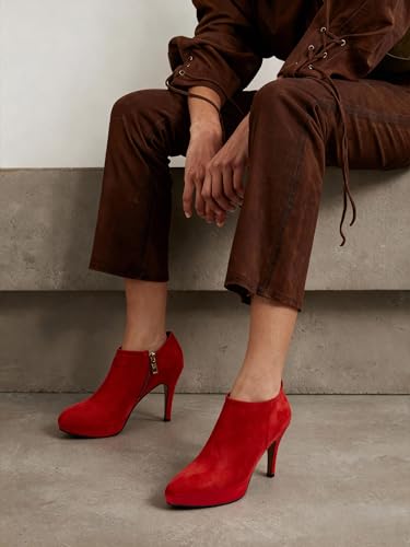 Women's Platform Booties Stiletto Ankle Boots High Heel Booties Winter Dress Shoes - Image 3