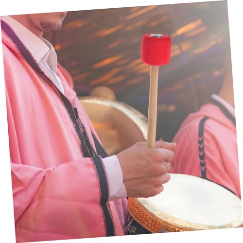 Baqueta para Batería Mallet de Madera con Cabeza de Espuma Roja miniatura 5