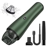 Chuboor Portable Cordless Handheld Vacuum Cleaner, 6000Pa Suction Power, Ultra-Light Weight 1.4lbs, USB Charge, 6000mAh Rechargeable Battery, Mini Vacuum for Car and Home （Green）