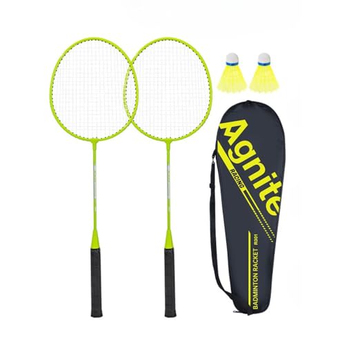 Deli Agnite ER301 Iron Split Badminton Racquets 66 cm-68 cm Size Green 2-Pieces Set