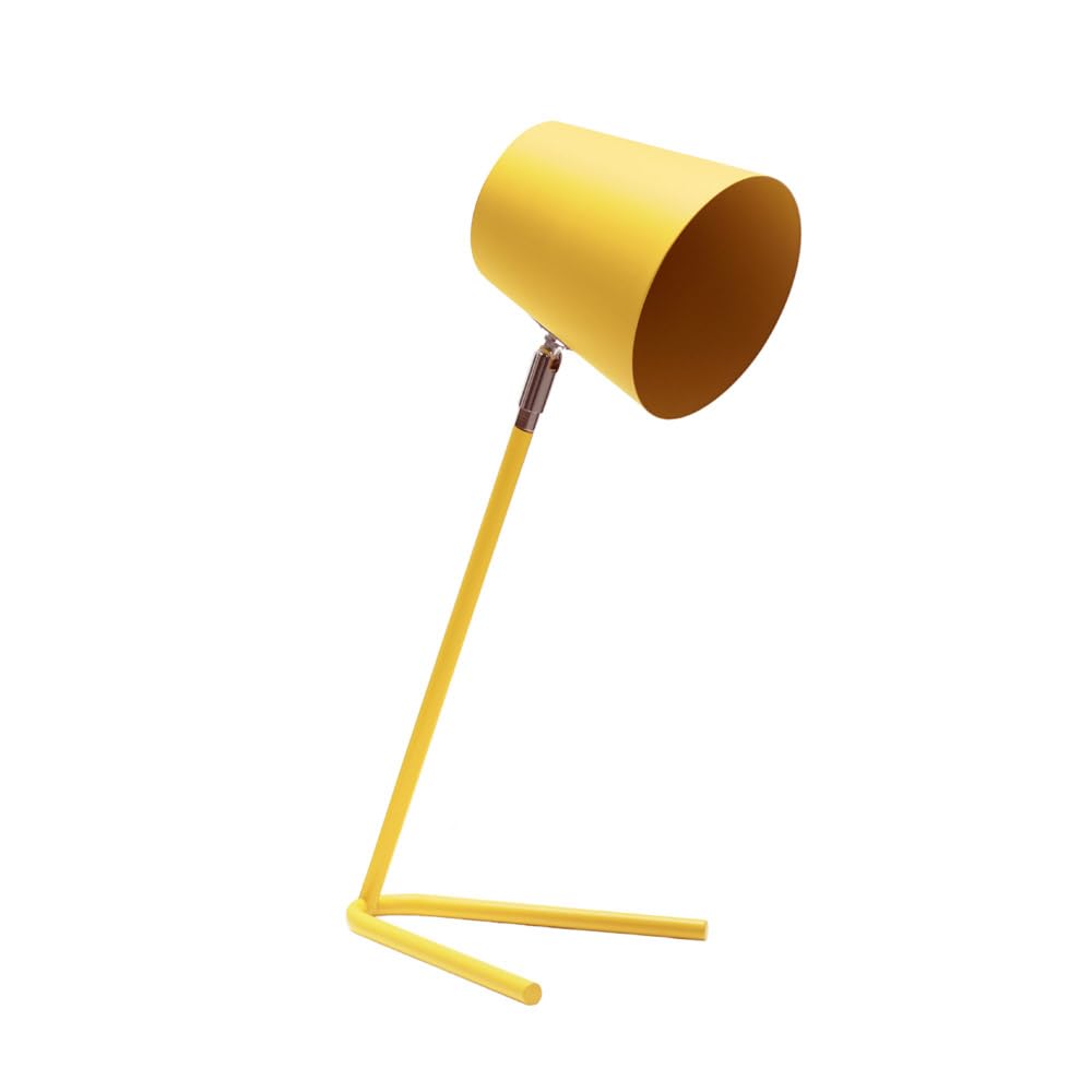 Valuelights Unisex Yellow Lark Metal Task Reading Compact Desk Table Lamp With Led Bulb In