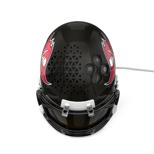 Image of NFL Echo Dot Bundle: Includes Echo Dot | Charcoal and Limited-Edition NFL Helmet Stand | Tampa Bay Buccaneers