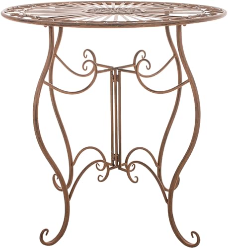Table en fer Indra table basse de balcon stable marron antique
