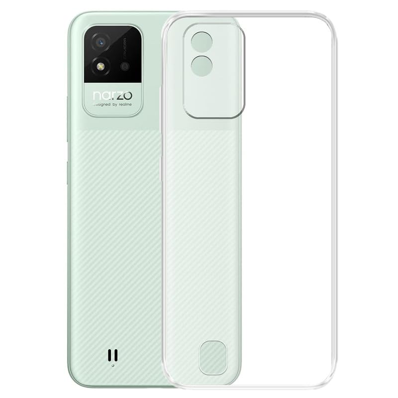 Image of Case Creation New Realme C20 Premium Imported 0.3mm Crystal Clear Totu Silicone Transparent Flexible Soft Corner Protection with TPU Slim Back Case Color Cover for Oppo Realme C20