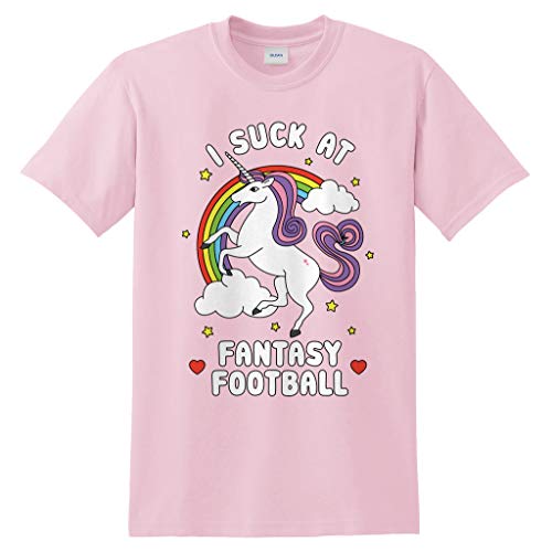 I Suck at Fantasy Football Top Soccer League Forfeit Dare Meme Team Gift T-Shirt - Medium/Light Pink