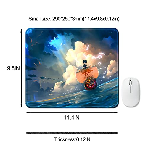 Ybhntz Anime One Piece Mouse Pad,Small Gaming Mousepad,Non-Slip Rubber Base And Stitched Edges Desk Mat For Computer Home Office Work And Study,11.4X9.8X0.12Inch (A06) #TOP3