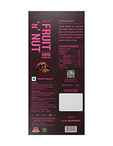 Image of Amul Fruit N Nut Chocolate, 150Gram