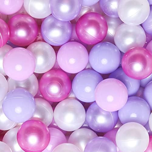 GOGOSO Ball Pits Balls for Toddlers Pack of 50 100 200 Plastics Shape Ball Non-Phthalate Non-BPA Non-Toxic 2.2-Inch Crush Proof Play Balls